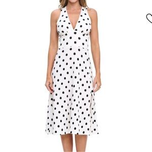 Renee C Polka Dot Midi Dress